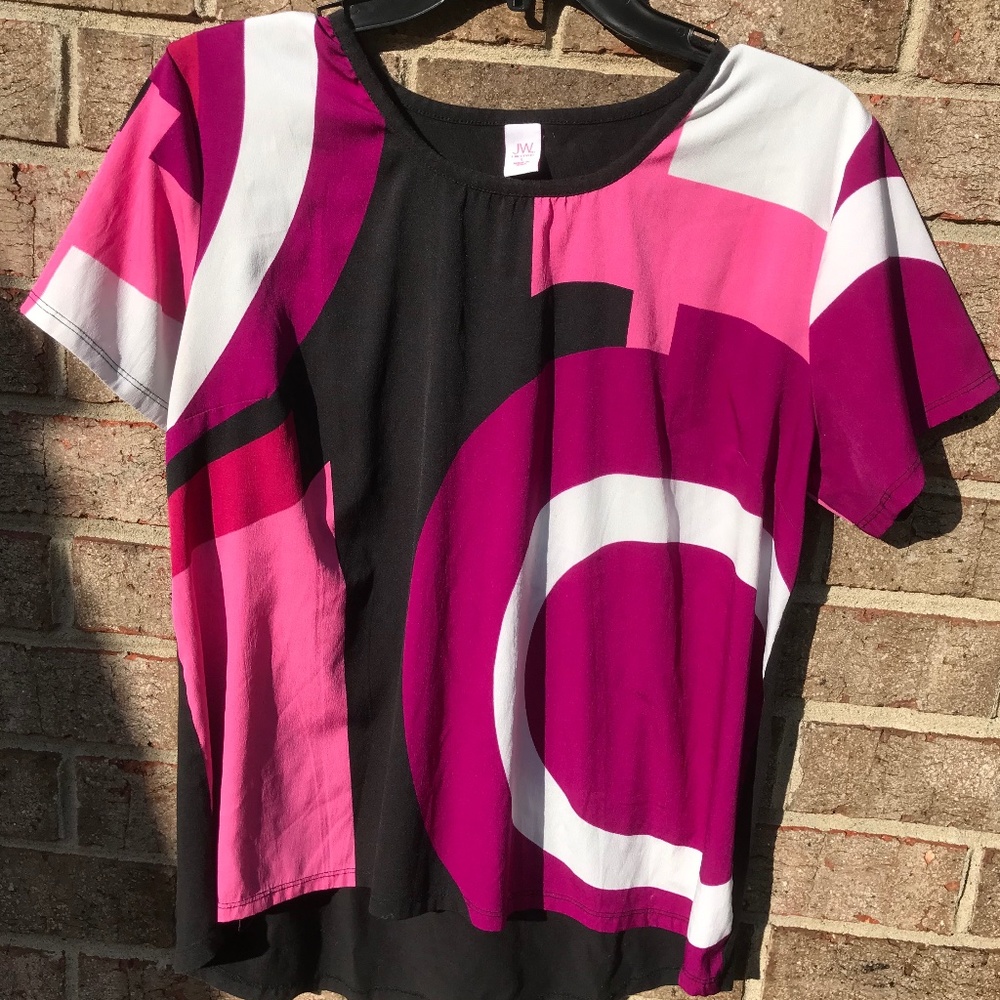 JW STYLES Geometric Pattern Top | M/L